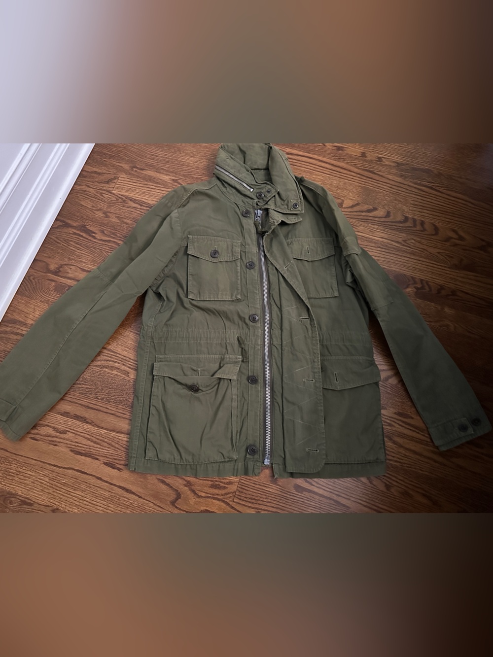 J crew field mechanic jacket olive green